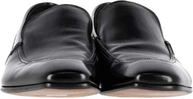 Prada Vintage Pre-owned Leather flats Black Heren