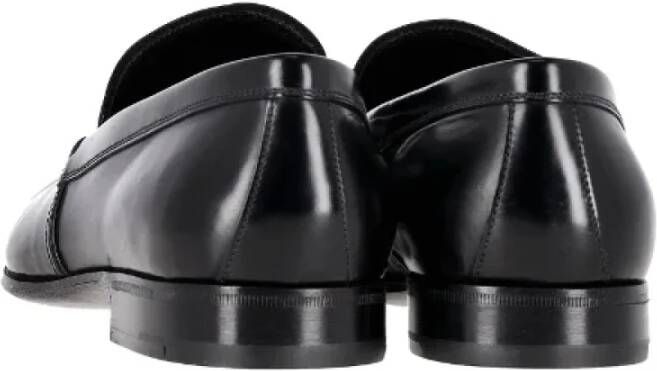 Prada Vintage Pre-owned Leather flats Black Heren