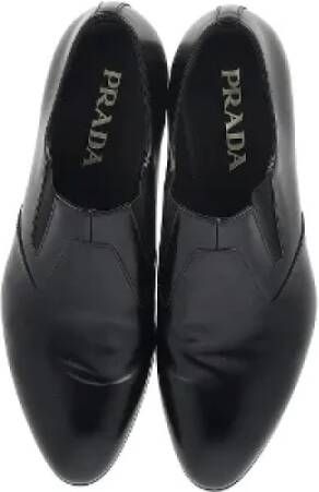 Prada Vintage Pre-owned Leather flats Black Heren