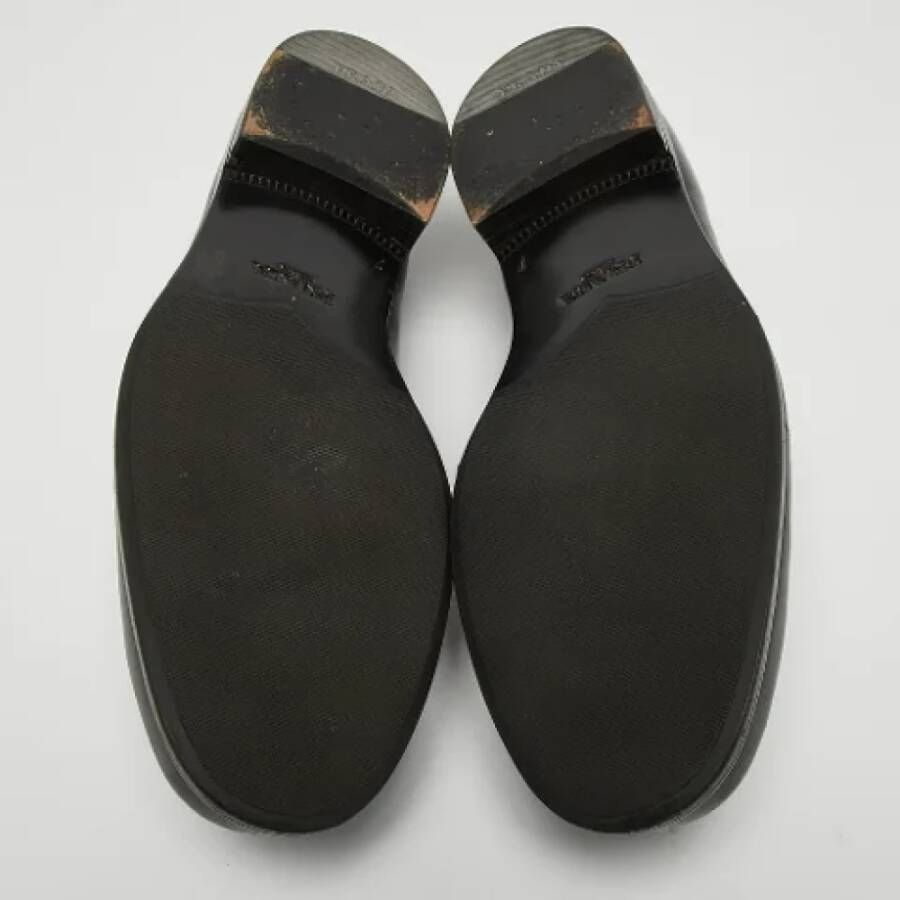 Prada Vintage Pre-owned Leather flats Black Heren