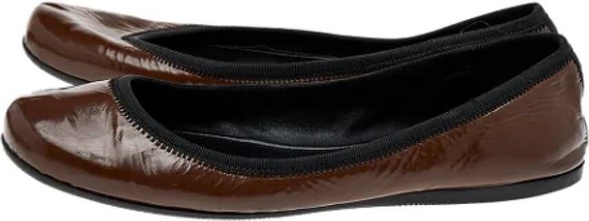 Prada Vintage Pre-owned Leather flats Brown Dames