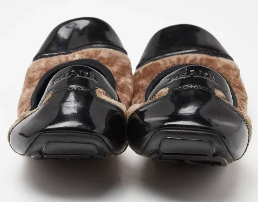 Prada Vintage Pre-owned Leather flats Brown Dames