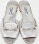 Prada Vintage Pre-owned Leather flats Gray Dames - Thumbnail 3