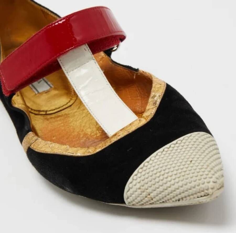 Prada Vintage Pre-owned Leather flats Multicolor Dames