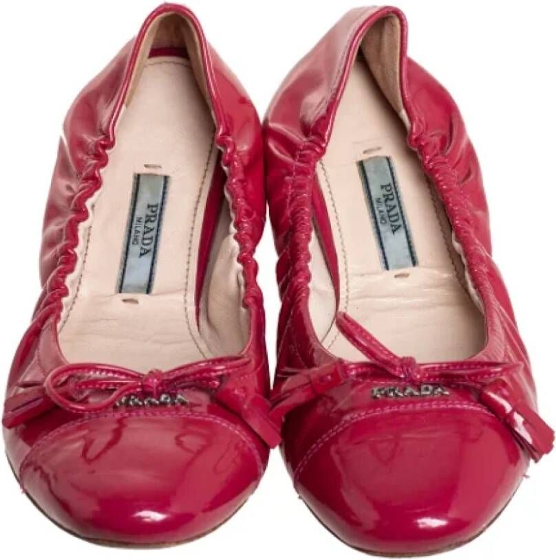 Prada Vintage Pre-owned Leather flats Pink Dames