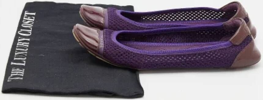 Prada Vintage Pre-owned Leather flats Purple Dames