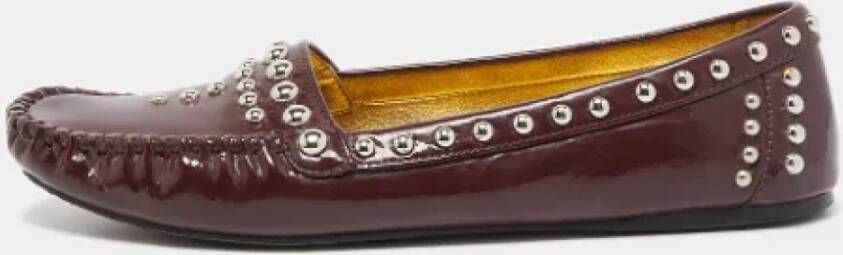 Prada Vintage Pre-owned Leather flats Red Dames