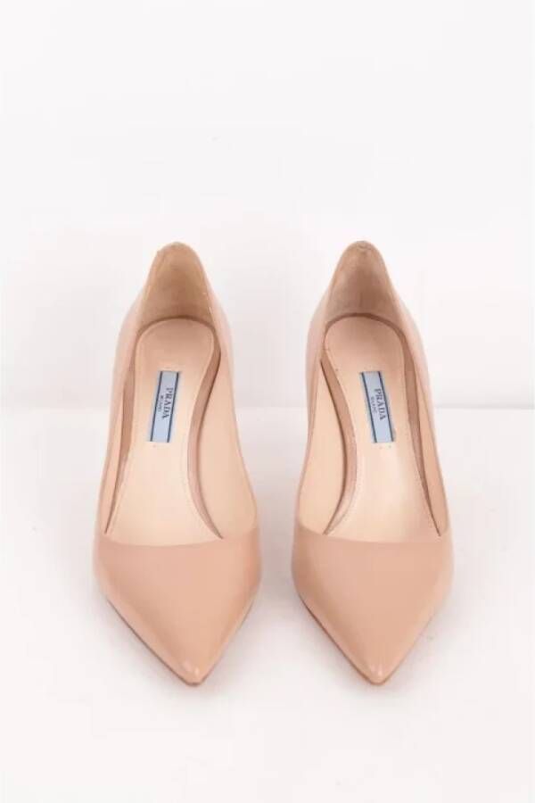 Prada Vintage Pre-owned Leather heels Beige Dames