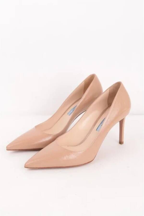 Prada Vintage Pre-owned Leather heels Beige Dames