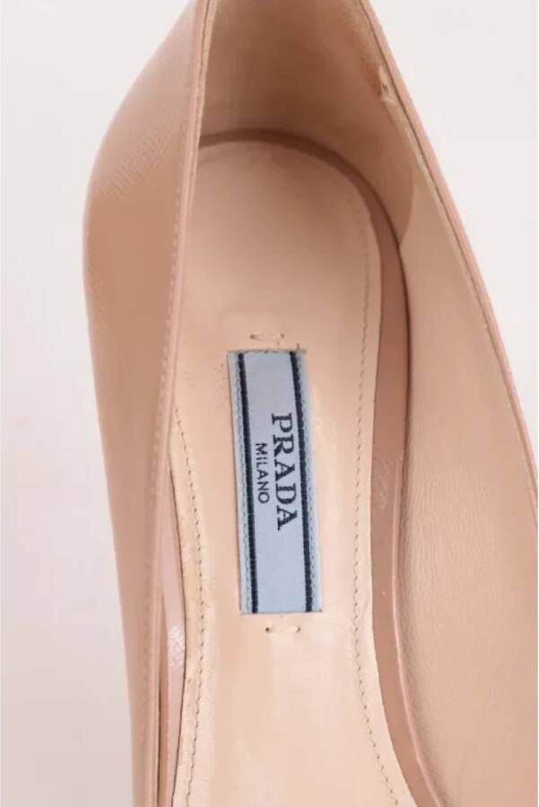 Prada Vintage Pre-owned Leather heels Beige Dames