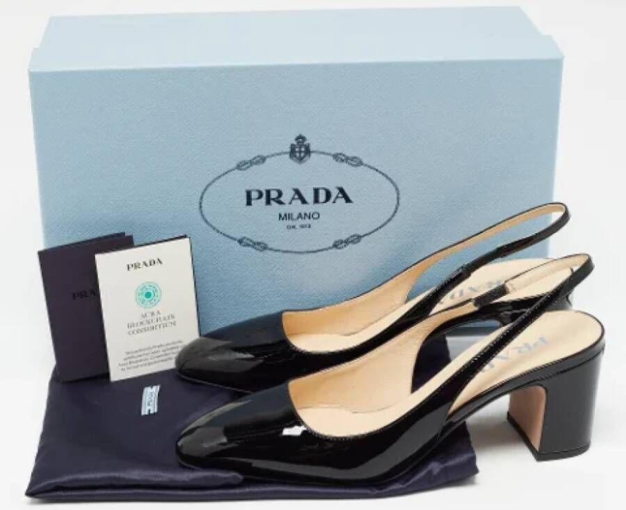 Prada Vintage Pre-owned Leather heels Black Dames