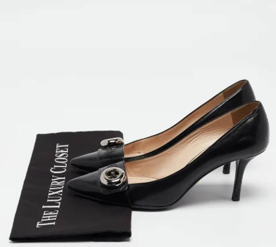 Prada Vintage Pre-owned Leather heels Black Dames