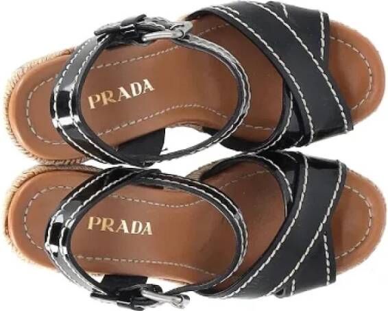 Prada Vintage Pre-owned Leather heels Black Dames