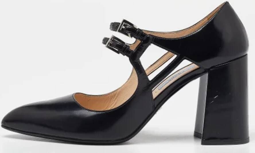 Prada Vintage Pre-owned Leather heels Black Dames