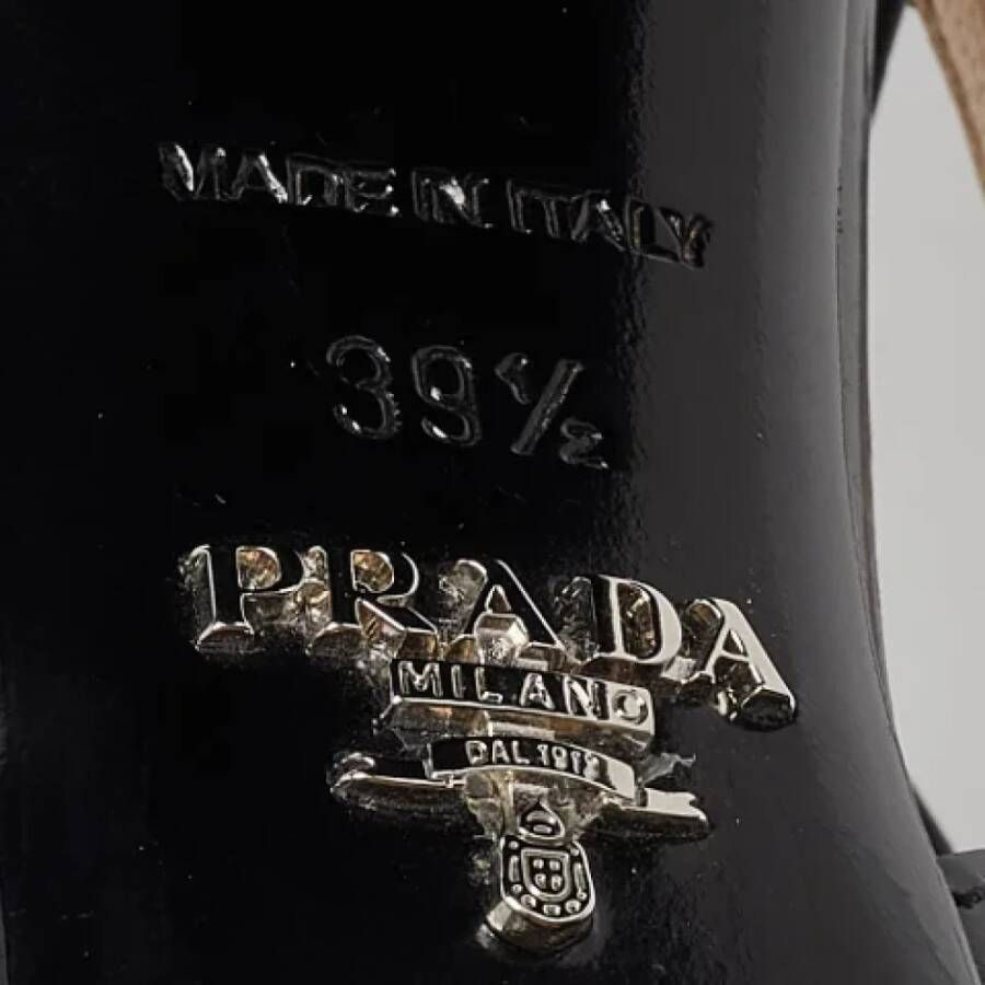 Prada Vintage Pre-owned Leather heels Black Dames