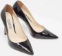 Prada Vintage Pre-owned Leather heels Black Dames - Thumbnail 4