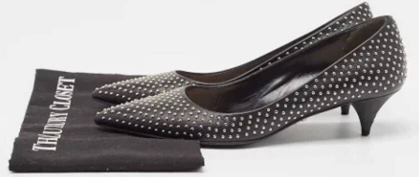 Prada Vintage Pre-owned Leather heels Black Dames