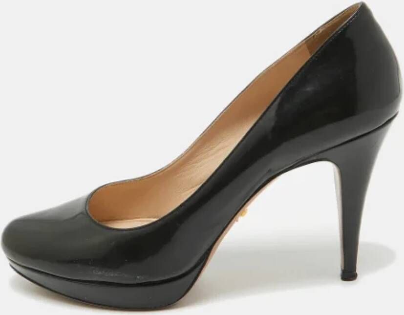 Prada Vintage Pre-owned Leather heels Black Dames