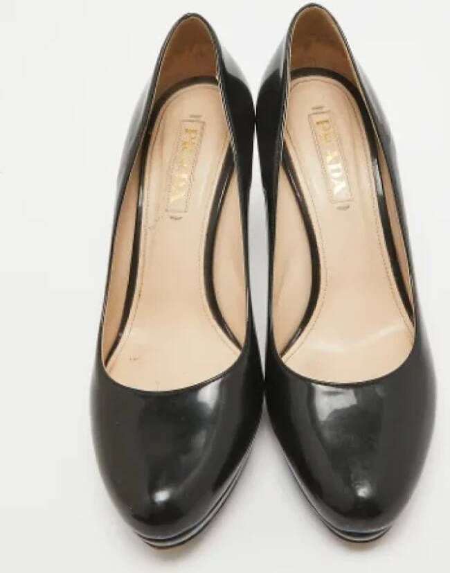 Prada Vintage Pre-owned Leather heels Black Dames