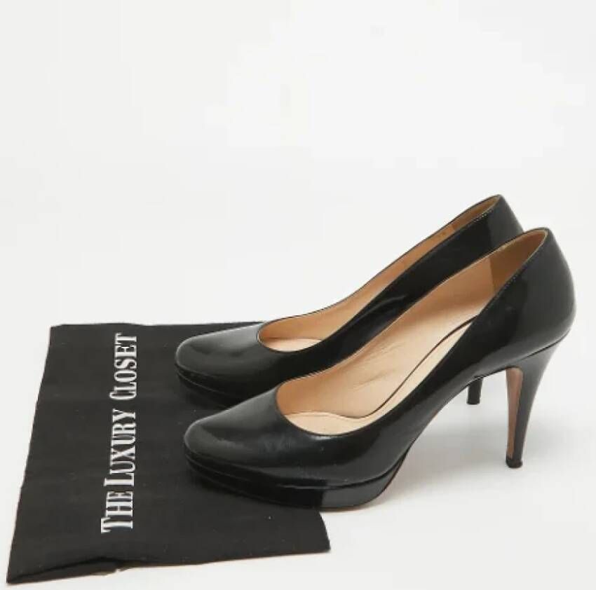 Prada Vintage Pre-owned Leather heels Black Dames