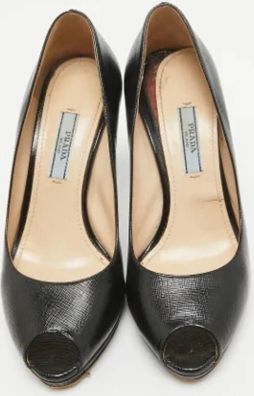 Prada Vintage Pre-owned Leather heels Black Dames