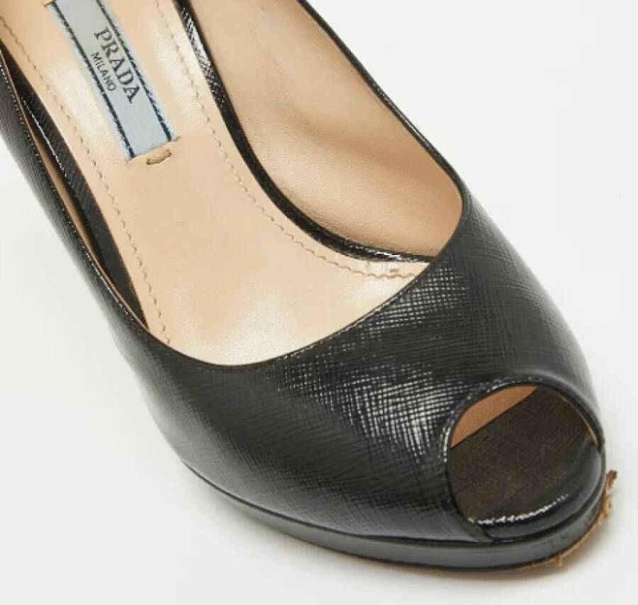 Prada Vintage Pre-owned Leather heels Black Dames