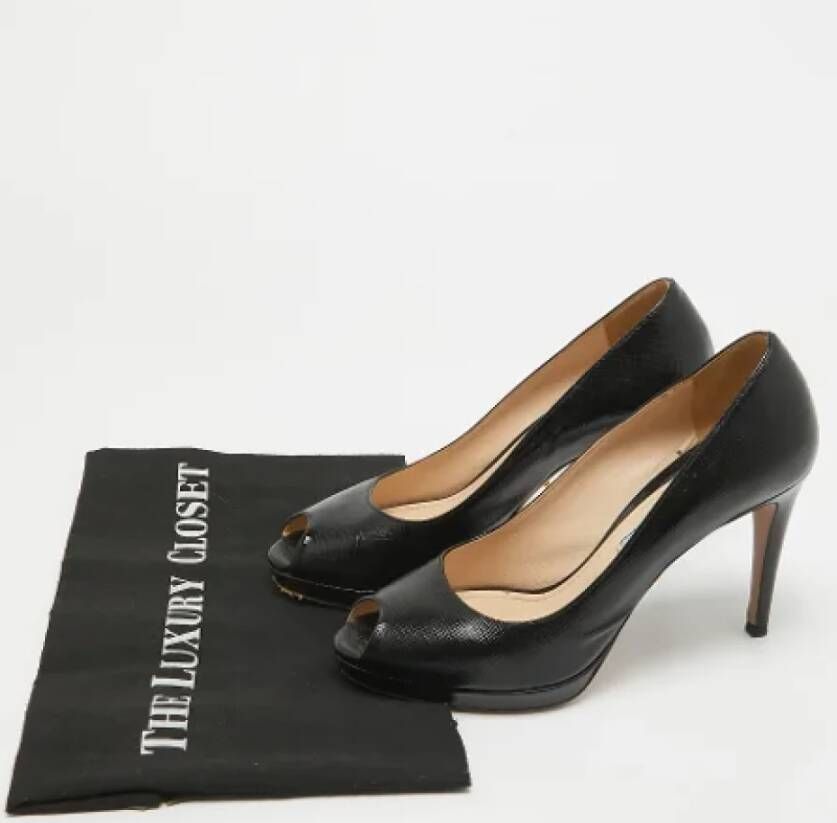 Prada Vintage Pre-owned Leather heels Black Dames