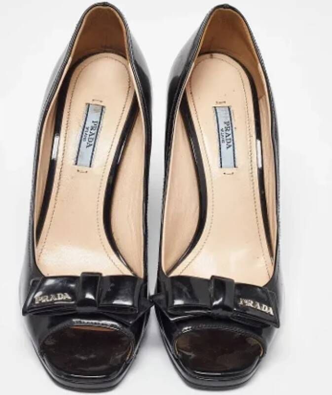 Prada Vintage Pre-owned Leather heels Black Dames