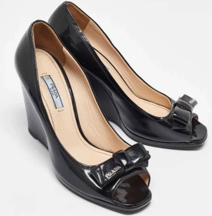 Prada Vintage Pre-owned Leather heels Black Dames