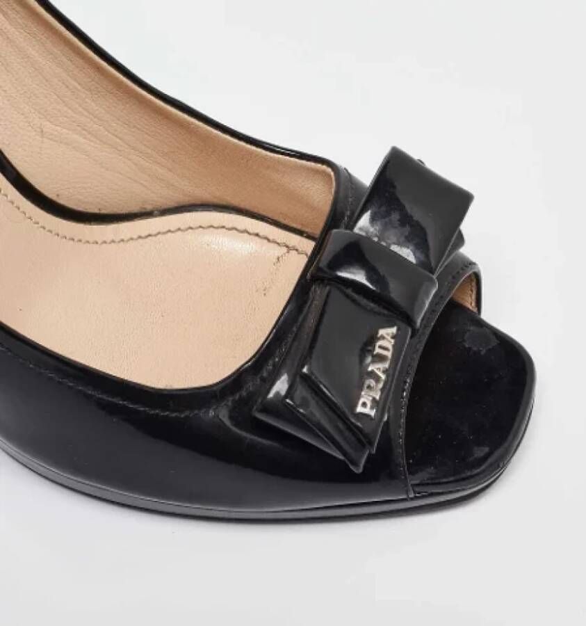 Prada Vintage Pre-owned Leather heels Black Dames