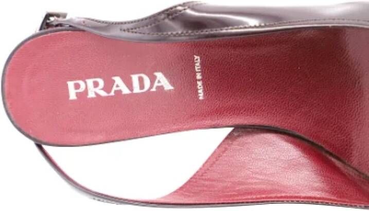 Prada Vintage Pre-owned Leather heels Brown Dames