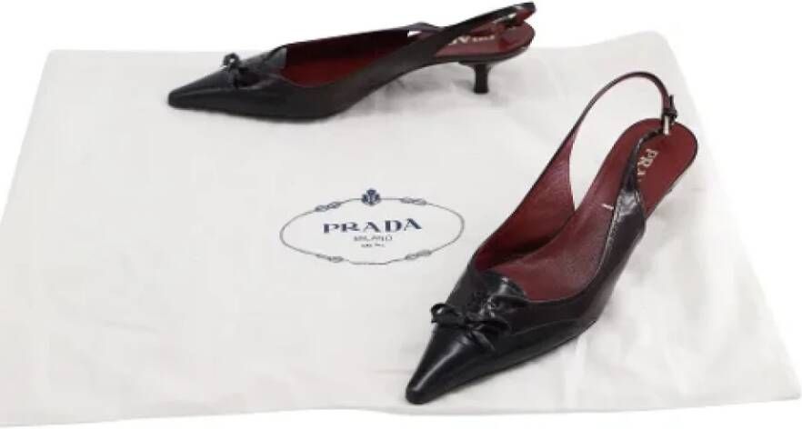 Prada Vintage Pre-owned Leather heels Brown Dames