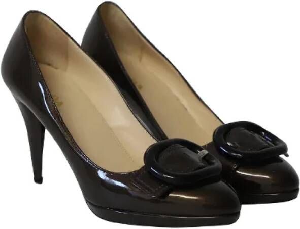 Prada Vintage Pre-owned Leather heels Brown Dames