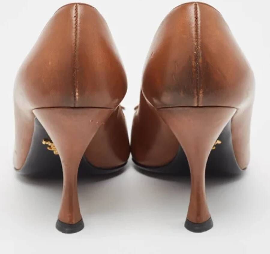 Prada Vintage Pre-owned Leather heels Brown Dames