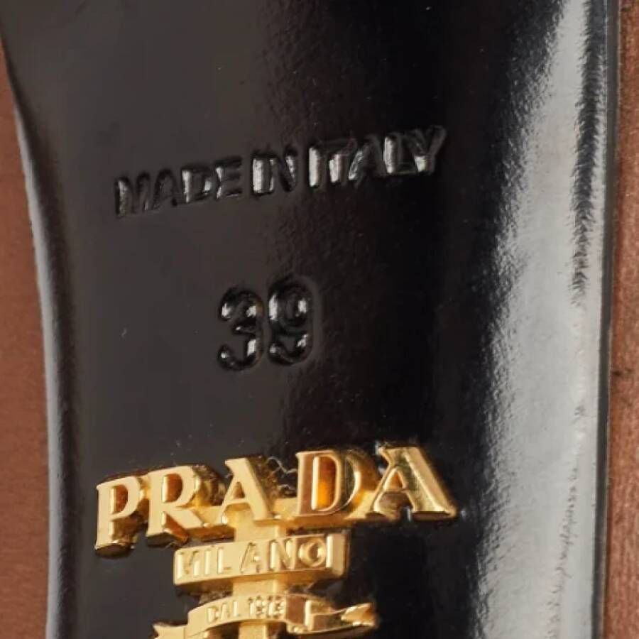 Prada Vintage Pre-owned Leather heels Brown Dames