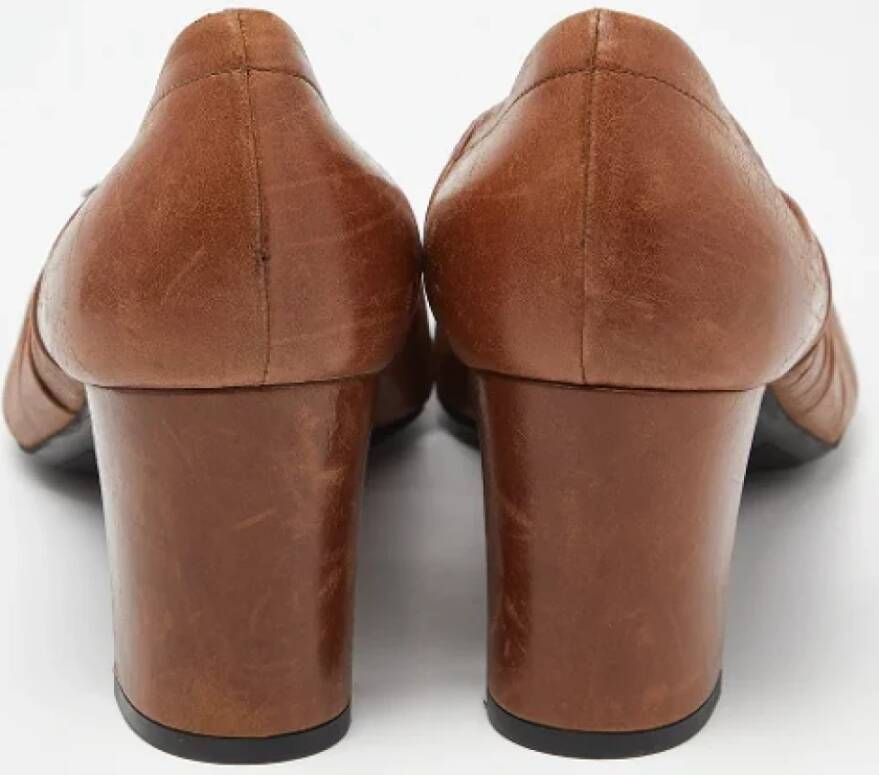 Prada Vintage Pre-owned Leather heels Brown Dames