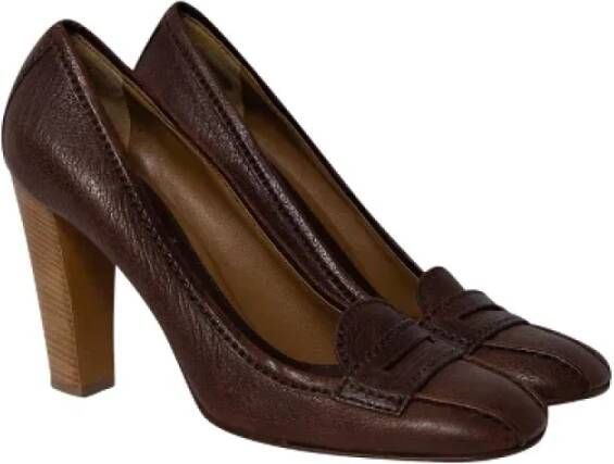 Prada Vintage Pre-owned Leather heels Brown Dames