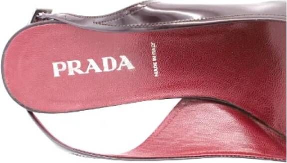 Prada Vintage Pre-owned Leather heels Brown Dames