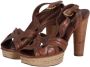 Prada Vintage Pre-owned Leather heels Brown Dames - Thumbnail 4