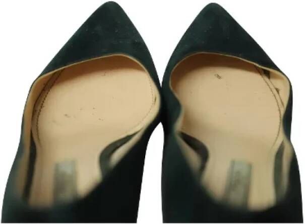 Prada Vintage Pre-owned Leather heels Green Dames