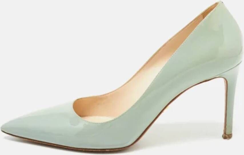 Prada Vintage Pre-owned Leather heels Green Dames