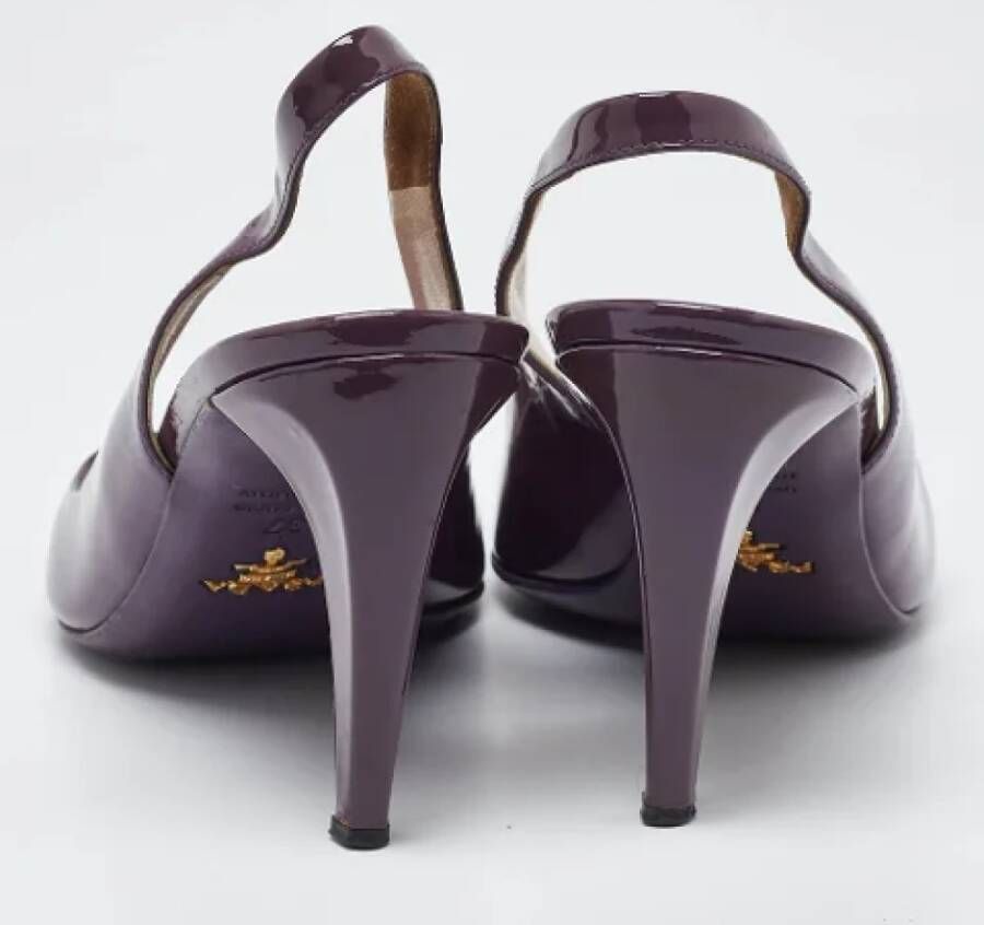 Prada Vintage Pre-owned Leather heels Purple Dames