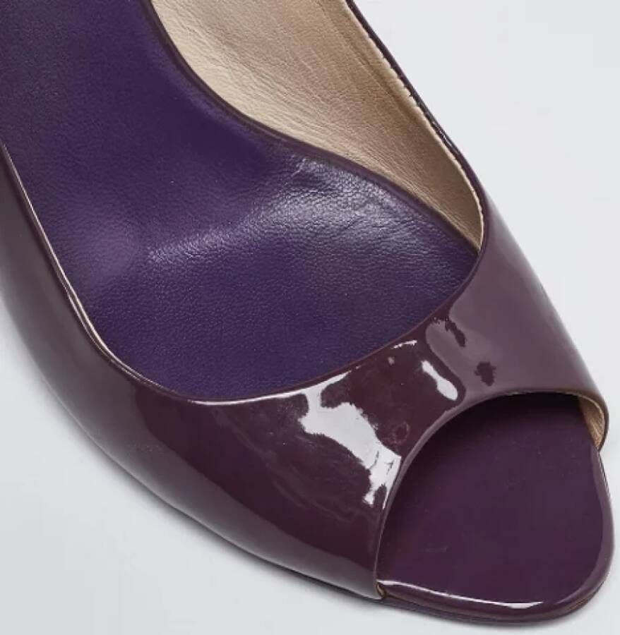 Prada Vintage Pre-owned Leather heels Purple Dames