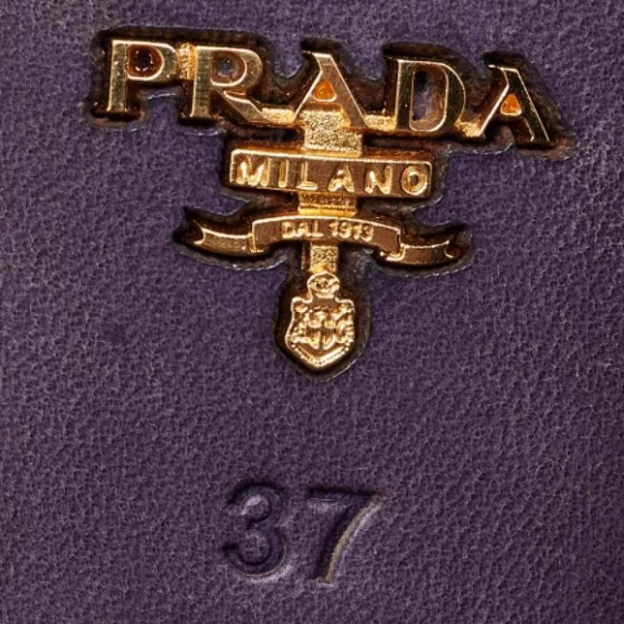 Prada Vintage Pre-owned Leather heels Purple Dames