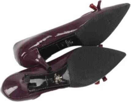 Prada Vintage Pre-owned Leather heels Purple Dames