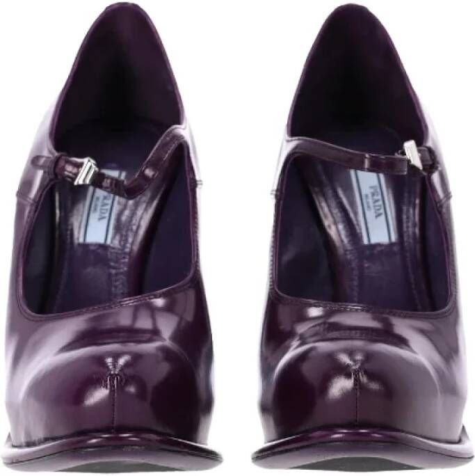 Prada Vintage Pre-owned Leather heels Purple Dames