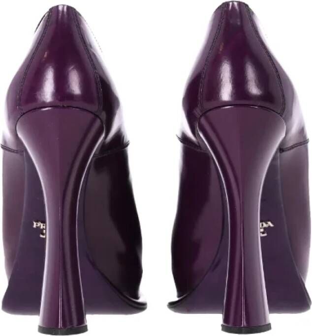 Prada Vintage Pre-owned Leather heels Purple Dames