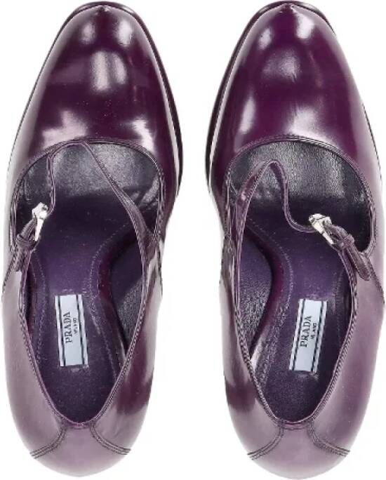 Prada Vintage Pre-owned Leather heels Purple Dames