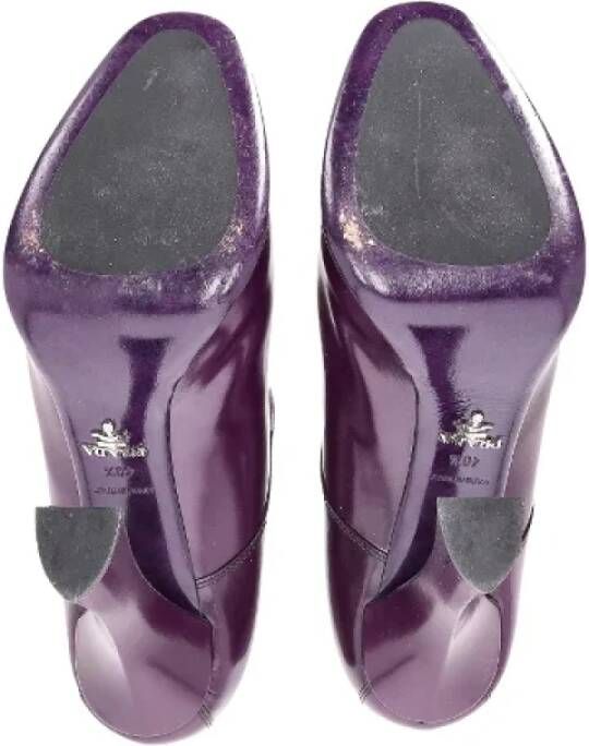 Prada Vintage Pre-owned Leather heels Purple Dames