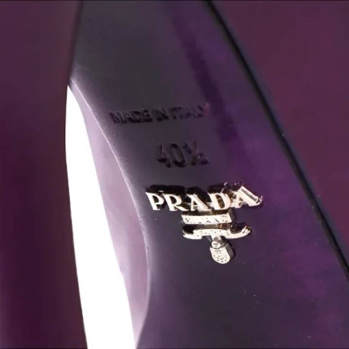 Prada Vintage Pre-owned Leather heels Purple Dames